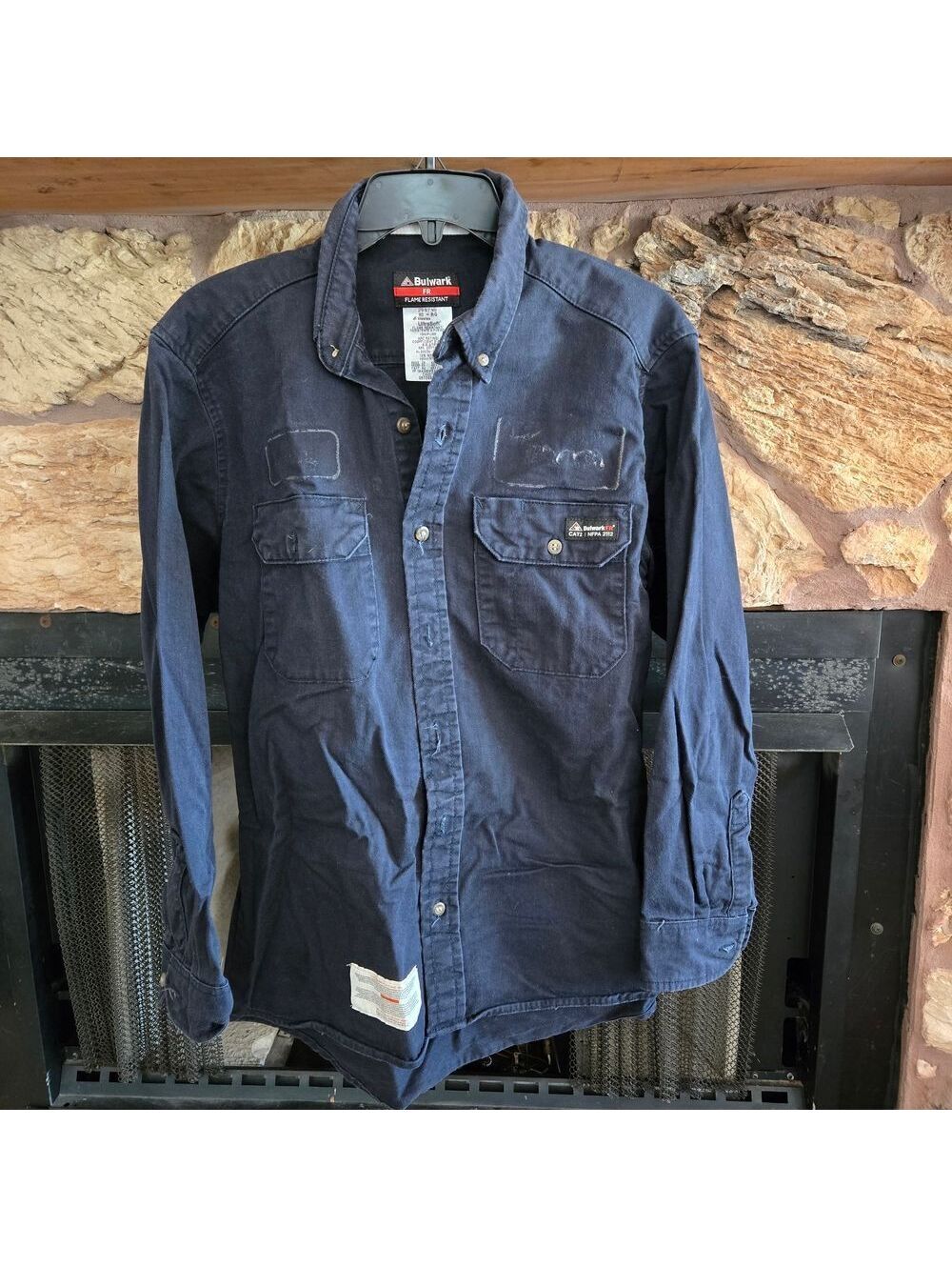 FRC Bulwark Navy Casual Button Down Shirt